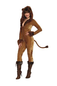 Roar with Confidence
Step into the wild side with a playful twist in this Sexy Timid Lion Costume. Bring out your inner lioness—whether you're more "king of the jungle" or a bit shy about roaring out loud, this costume has you covered. Perfect for a night out with friends or a costume party where you want to channel both fierce and fun, this jumpsuit lets you mix confidence with a touch of coyness. Who says lions have to be all roar and no purr?
With its plush fabric and playful faux fur details Jungle Theme Birthday Party Costume, Halloween Animal Costumes, Wizard Of Oz Costumes, Jumpsuit Costume, Book Costumes, Costume Bags, Lion Costume, Cat Nose, Brown Gloves