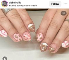 Spring Break Nails, Cute Pink Nails, Fake Nails Designs, Broken Nails, Fancy Nails Designs, Short Acrylic Nails Designs