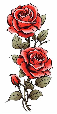 Roses Drawing Color, Red Rose Drawing Sketch, Rose Buds Drawing, Red Roses Drawing, Flower Drawing Color, Rose Shading, Drawings Of Roses, Rose Drawing Tutorial, Simple Rose Drawing