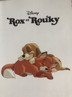 the fox and the hound movie poster from disney's animated film, rox et rouxy