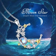 Pendant Size: 30.8*23.2MMMaterial: 925 Sterling SilverFinishing: High Polish;Pendant Size :30.8*23.2MM；Weight:3.76g;Chain size: 18 inch ( 46cm) ,Chain width 1.1 mmFeature: Sterling Silver , Nickel-free, Lead-free, Cadmium-free, Hypoallergenic, Long Time Wearing Keeps You a Good Health.Package Included (To Choose one of 3 Different Sets)1. 1x Only Pendant+1x Silver Cloth+1*Box2. 1x 18 inch chain +1x Pendant +1x Silver Cloth+1* Box2. 1x 20inch chain +1x Pendant +1x Silver Cloth+1* Box3. 1x 24 inch Celestial Silver Necklace For Mother's Day, Silver Celestial Jewelry For Mother's Day, Mother's Day Silver Celestial Jewelry, Mother's Day Celestial Silver Jewelry, Silver Star-shaped Jewelry For Mother's Day, Silver Star Jewelry For Mother's Day, Silver Star Necklace For Mother's Day, Silver Moon Necklace For Anniversary, Pentacle Necklace