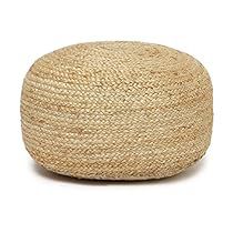 a large round pillow made out of straw