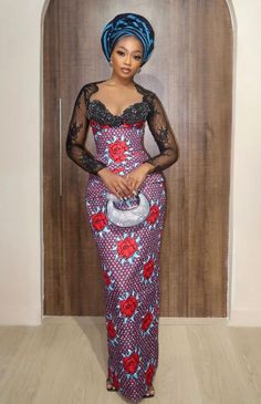 Ankara Aso Ebi Style For Ladies, Ankara Dress Styles Gowns Classy, Maxi Dress Ankara, Ankara Asoebi, Owambe Styles, African Print Maxi Dress, Ankara Outfits, Ankara Maxi Dress