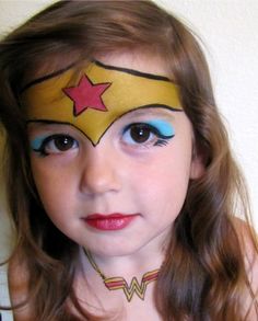 Superhero Face Painting, Wonder Women, Superhero Birthday Party