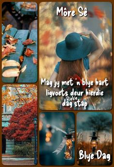 a collage of photos with the words blue day