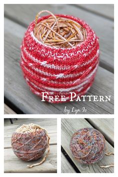 three pictures showing different types of yarns and the words, free pattern by lacy do