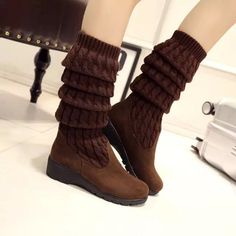 Elastic Brown Thigh High Above Over The Knee Ladies Boots Black Shoes for Women Sock Footwear