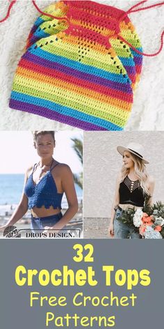 This roundup of 32 free crochet top patterns has something for everyone. It includes simple halter, crop and short sleeve tops which are perfect for summer.