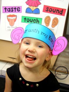 5 Senses - Planning Playtime 5 Senses Craft, Preschool Hat, Preschool Units