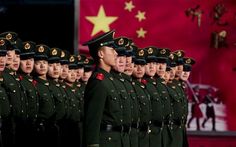 Government- Military - This is China’s Military. The Chinese military has an army, a navy, and an air force. They have over two million members and over 500,000 army reserves. Many members of the army are part of the Communist Party. Chinese Military, Army Reserve, Communist Party, The Army, Transportation, Stamp