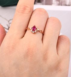 Red Diamond Open Ring, Red Open Diamond Ring, Pink Ruby Ring For Proposal In Fine Jewelry Style, Fine Jewelry Pink Ruby Ring For Proposal, Pink Ruby Ring For Proposal, Pink Ruby Ring For Valentine's Day, Elegant Pink Gold Crystal Wedding Ring, Ruby Rings For Proposal In Fine Jewelry Style, Red Diamond Open Ring Jewelry