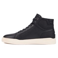 Introducing the Jayden: a casual high-top sneaker designed for ultimate comfort and style. Crafted with meticulous attention to detail, the Jayden elevates your casual footwear collection to new heights. Perfect for any occasion, these sneakers seamlessly blend fashion flair and functionality, ensuring you step out in confidence and ease. With their versatile design and comfortable fit, the Jayden sneakers are the perfect choice for both urban adventures and laid-back outings, promising to keep Urban High-top Sneakers With Cushioned Footbed, Mens Boots Casual, New York Mens, Casual Footwear, Closed Toe Shoes, Faux Leather Heels, Footwear Collection, Water Shoes, Designer Sneakers