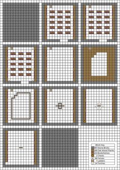 a cross stitch pattern with squares and rectangles