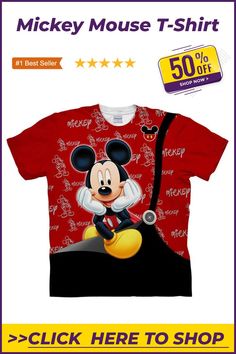 Add the Mickey Mouse Tshirt to your cart and get 10% off your entire order. Use Code: PIN10 at checkout Character Print T-shirt For Disney Fan Events, White Themed Mickey Mouse T-shirt, Mickey Mouse Crew Neck T-shirt For Disney Events, Mickey Mouse Themed Crew Neck Shirt, Red Themed Fan Merchandise T-shirt, Themed Cartoon Print Crew Neck T-shirt, Themed Red T-shirt With Cartoon Print, Red Themed Cartoon Print T-shirt, Red Themed T-shirt With Cartoon Print