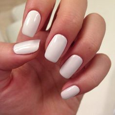 White nails Classy Pedicure Ideas Toenails, Classy Pedicure Ideas, Classy Pedicure, Pedicure Ideas, Squoval Nails, White Acrylic Nails, Nail Polish Trends, White Nail Art