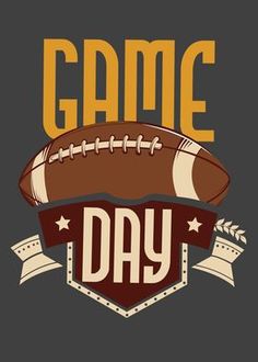 a football ball with the words game day on it