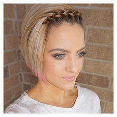 Bob Inversat, Braided Bangs Tutorial, Bangs Tutorial, Braided Bangs, Bangs Short, Short Braids, Cool Braids