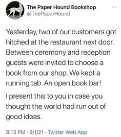 the paper hound tweets about their customers