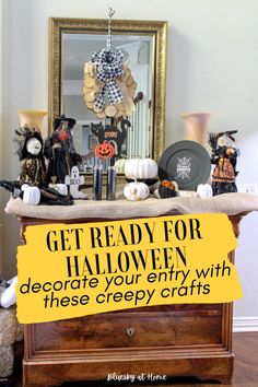 Use these Festive Halloween Decorations for Your Entry. Tips for combining witches, ghosts, and pumpkins for a fun Halloween entry with DIY projects. Save these tutorials for fun Halloween crafts.
Get the tips and tutorials for these Halloween crafts. Festive Halloween Decor, Halloween Vignette, Halloween Owl, Fun Halloween Crafts, Trick Or Treat Bags, Halloween Festival