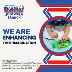 the flyer for we are enhancing their imagination