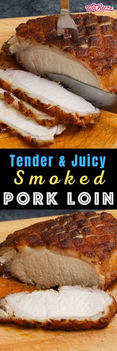 the pork is sliced up and ready to be served on the grill or in the slow cooker