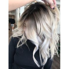 (paid link) hair color ideas for blondes Chart: Shades of Blonde, Brunette, Red & Black Icy Blonde Hair Highlights, Blonde Hair With Roots, Icy Blonde Hair, Blonde Roots, Dark Roots Blonde Hair, Balayage Blonde, Icy Blonde, Hair Done, Super Hair