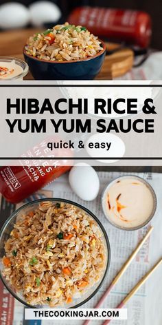 the recipe for hibash rice and yum sauce