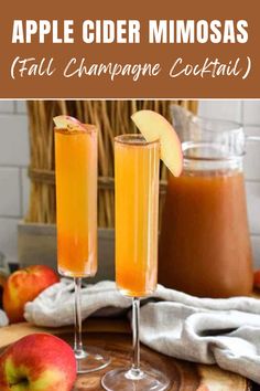 apple cider mimosas fall champagne cocktail