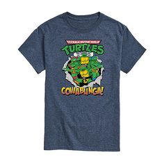 Walk around in style with our officially licensed mens graphic t-shirt. Our adult short sleeve tee is lightweight, soft and durable; perfect for everyday wear.Character: Teenage Mutant Ninja TurtlesClosure Type: Pullover HeadFit: Regular FitNeckline: Crew NeckSleeve Length: Short SleeveFiber Content: 60% Cotton, 40% PolyesterFabric Description: KnitCare: Machine WashCountry of Origin: Imported Fan Merchandise T-shirt With Front Print, Graphic Tee T-shirt For Fan Gear, Graphic Tee T-shirt With Short Sleeves For Fan Gear, Short Sleeve Graphic Tee For Fan Gear, Band Merch Short Sleeve T-shirt For Fans, Tri-blend Graphic Tee For Fan Merchandise, Front Print Short Sleeve T-shirt For Fan Conventions, Blue Crew Neck Tops For Fan Conventions, Fan Gear Graphic Tee Shirt With Short Sleeves