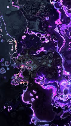 an abstract purple and black background with bubbles