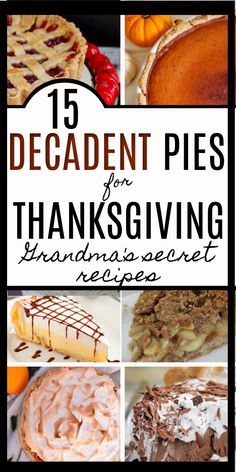 there are many different pies that have been made to look like thanksgiving desserts