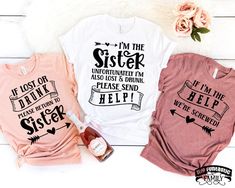 This Womens T-Shirts item by MyFuntasticFamily has 47 favorites from Etsy shoppers. Ships from United States. Listed on Jan 14, 2024 Funny Sister Shirts Adults, Matching Sister Shirts For Adults, Funny Matching Sister Shirts, Sister Tshirts Ideas For Adults, Sisters Shirts For Adults, Sister Tee Shirts, Sister Vacation Shirts, Sisters T Shirts Ideas, Sister Trip Shirts