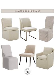 the amazon dining chairs are available in multiple colors and styles, including beige or white