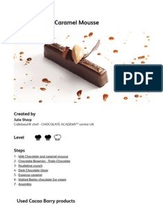 the recipe for caramel mousse is shown in this page, with instructions to make