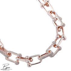 Bjux - Herradura cadena con diamantes collar geométrico vintage cadena en forma de U de lujo Formal Rose Gold Metal Chain Necklace, Rose Gold Chain Link Necklace, Luxury Chain Necklace For Party, Rose Gold Metal Chain Link Necklace, Elegant Chain Necklace With Diamond Accents, Formal Rhinestone Necklace With Metal Chain, Luxury Link Necklaces For Parties, Elegant Chain Link Rhinestone Necklace For Party, Elegant Chain Link Necklace With Diamond Accents