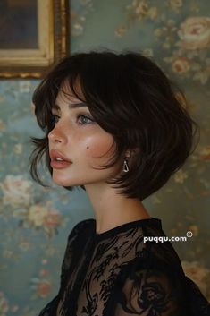 A short haircut can be both stylish and practical, offering a fresh, clean look. Here are some popular short haircuts for various styles and face shapes: For Women: Pixie Cut Classic Pixie: Short and sleek with longer layers on top, often styled with a bit of volume. Textured Pixie: Adds layers and texture for a more tousled, edgy look. Bob Cut Classic Bob: A straight, one-length cut that usually ends around the chin. It’s versatile and timeless. French Bob Haircut With Curtain Bangs, French Pop Haircut, Bob For Thick Hair With Bangs, Pixie French Bob, French Girl Short Hair, Short Summer Haircuts For Women, Short Hair Woman Aesthetic, Short Hairstyle Girl, Haircut For Girls Short