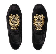 #Black #Velvet #Loafer #Slip_On #Party #Wear #Gold #Embroidered #Wedding #Fashion #Shoes #US #Shoes #Size #handmade #unique #NewYear #Partywear #vintage #Handcrafted #Men #Shoes #Handwork Embroidered Wedding, Black Loafers, Wedding Fashion, Gucci Mules, Leather Heels, Cow Leather