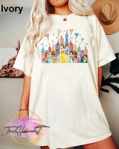 Magic Kingdom Outfit, Disney Ootd, Disney Princess Shirt, Disney Princess Castle, Disney Princess Shirts, Disney Trip Shirts, Trip Shirts, Princess Shirt, Princess Castle