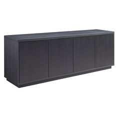 the sideboard is made out of black wood