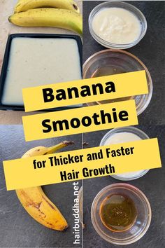 #hairhacks#hairtips#hairmask#solution of bad hair# Banana Mask For Hair Growth, Banana Hair Mask For Frizzy Hair, Banana Mask For Hair, Banana Hair Mask For Growth, Smoothies For Hair Growth, Hair Mask With Banana, For Thicker Hair Growth, Hair Growth Smoothie Recipes