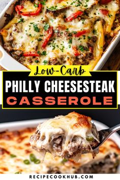 this low - carb phily cheese steak casserole is the perfect side dish for any meal