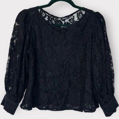 Women’s Nwt Zara Lace Long Sleeve Blouse Zara Shirt / Top / Blouse Black Lace Long Sleeve Size Medium Zara Black Long Sleeve Blouse, Zara Black Lace Top, Zara Long Sleeve Tops For Evening, Zara Lace Top For Parties, Zara Lace Top For Party, Zara Lace Party Top, Zara Casual Lace Top Blouse, Casual Zara Blouse With Lace Top, Lace Top For Formal Fall Occasions