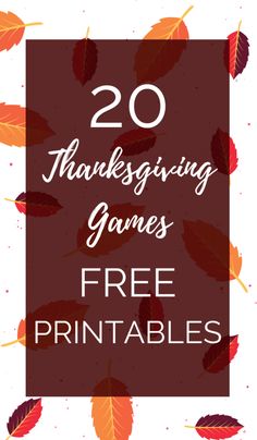 thanksgiving games for kids that are free printables to play on the gourmet