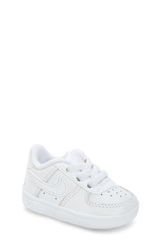 Nike Air Force 1 Sneaker | Nordstrom Baby Jordan Shoes, Baby Nike Shoes, Tenis Air Force, Unisex Shoes Sneakers, Shoes For Toddlers, Crib Shoe, Baby Boy Nike, Nike Shoes For Boys, Kids Street Style