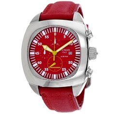 Supplier Model #: 1970RDQManufacturer Part Number: RED: 1970RDQ Leather Strap Watch, Mineral Water, Cheap Gifts, Red Band, Watch Sale, Minerals Crystals, Men's Watch, Leather Band, Men's Collection