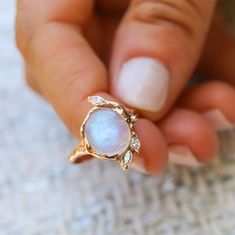 Sterling Silver Moonstone Ring, Moonstone Rings, Jennie Kwon, Moonstone Ring Sterling Silver, Jewelry Bracelets Gold, Jewelry Making Necklace, Handmade Fine Jewelry, Book Jewelry, Silver Gemstone Jewelry