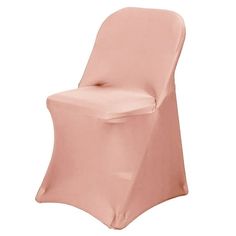 a pink chair covered with a cover on top of it's backrests