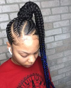 Braids Thick, Subtle Blonde Highlights, Back Braid, Chunky Braids, Halo Braid, Cornrow Braids, Top Braid