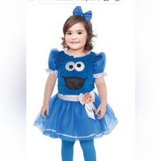 Description This Cookie Monster Themed Dress And Headband Set Will Make The Perfect Sesame Street Party Outfit For Your Little Girl! Halloween Birthday Play Make Believe More Dress Description In Pictures Includes Dress Headband Size: 18-24 Months (86cm 34” Height, 52cm 20.5” Chest, 50cm 20” Waist, 53cm 21” Hips, 25cm 10” Neck, 31cm 12” Sleeve, 29cm 11” Inseam) Mer 29 Street Party Outfit, Cookie Monster Halloween Costume, Monster Cookies Halloween, Halloween Costumes Party City, Baby Cookie Monster, Cookie Monster Costume, Monster Costume, Sesame Street Cookies