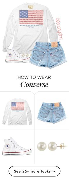 "merica" by econgdon on Polyvore featuring Converse and PearLustre by Imperial Fall Outfits With Converse, Converse Outfits, Outfits Comfy, July Outfits, Curvy Petite Fashion, 4th Of July Outfits, Combat Boot